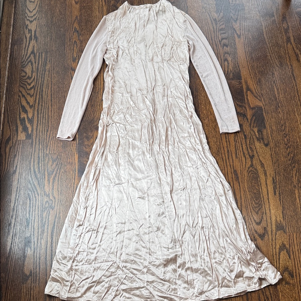 Avanel Couture Long Sleeve Maxi Dress in Light Blush women’s size XXS
